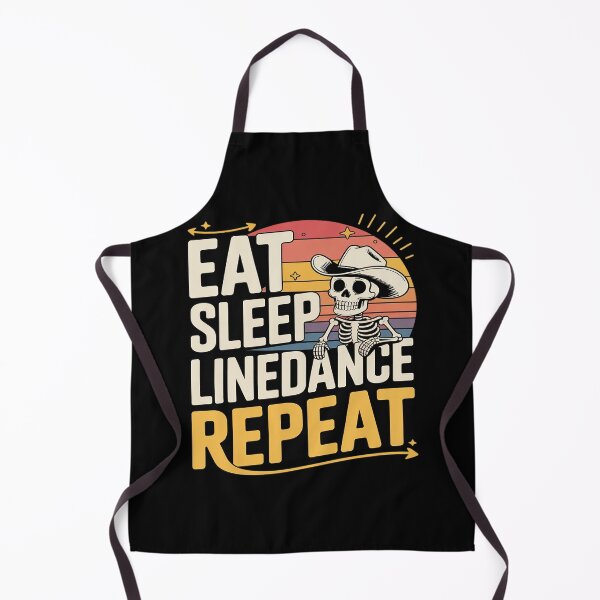 Item preview, Eat Sleep Linedance Repeat Skeleton Cowboy designed and sold by genkihikki.