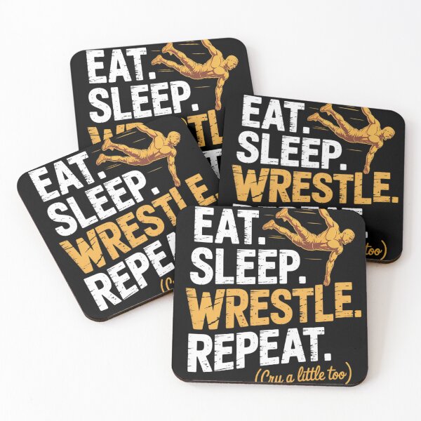 Item preview, Eat Sleep Wrestle Repeat designed and sold by genkihikki.