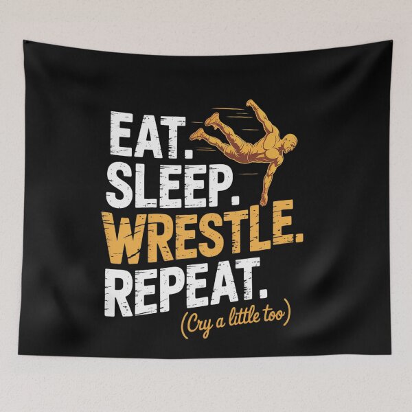 Item preview, Eat Sleep Wrestle Repeat designed and sold by genkihikki.