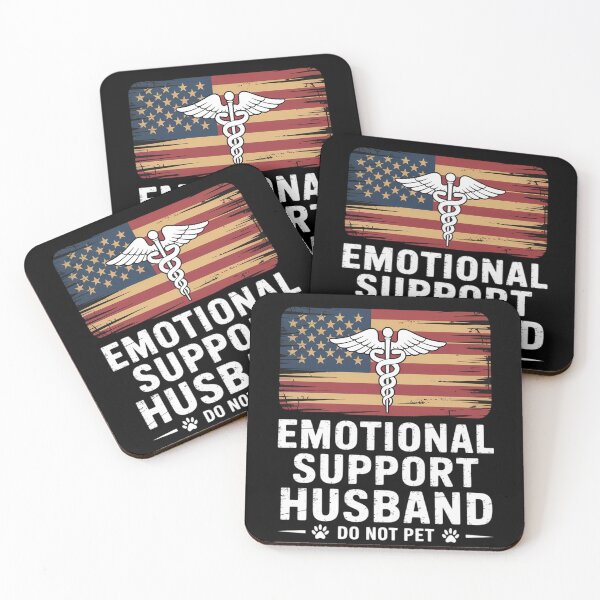 Item preview, Emotional Support Husband Do Not Pet American Flag designed and sold by ProudForFunny.