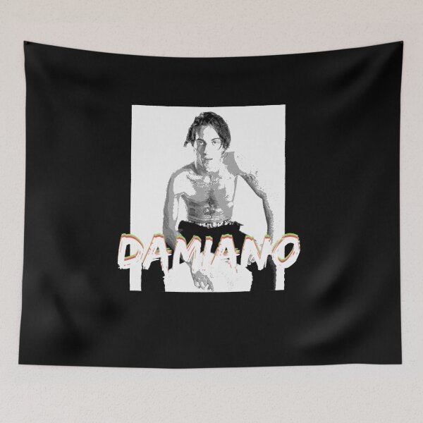 Item preview, Damiano David Glitch Typography & Shirtless Portrait - Edgy Streetwear Art designed and sold by JayliIvan.