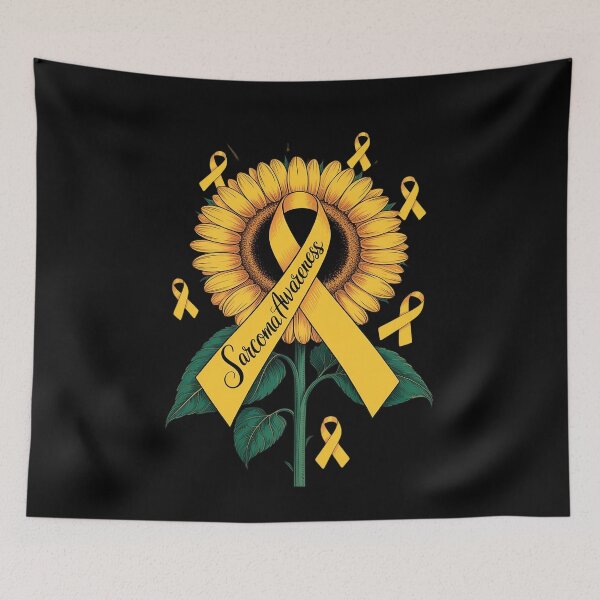 Item preview, Sarcoma Cancer Awareness Yellow Ribbon Sunflower designed and sold by Rrettgison.