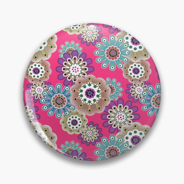 Item preview, Colorful rustic floral pattern retro designed and sold by fuzzyfox.