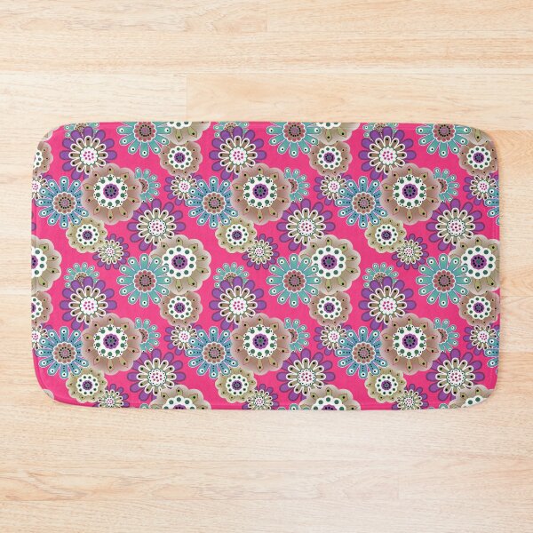 Item preview, Colorful rustic floral pattern retro designed and sold by fuzzyfox.