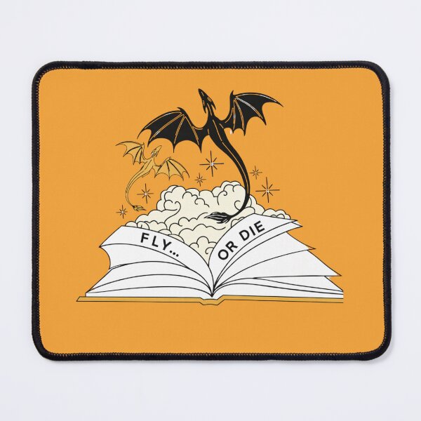 Item preview, Fly or Die Bookish Dragon Design | Fantasy Dragon Rider Quote | Fourth Wing Inspired Reader Art designed and sold by theliteraryedit.