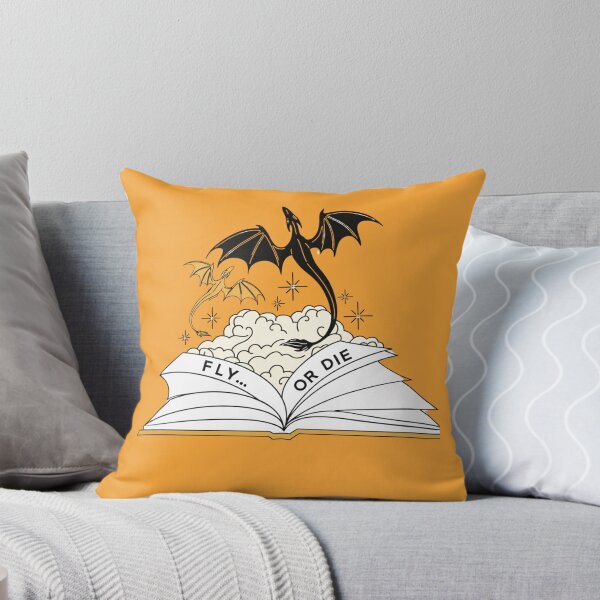 Item preview, Fly or Die Bookish Dragon Design | Fantasy Dragon Rider Quote | Fourth Wing Inspired Reader Art designed and sold by theliteraryedit.