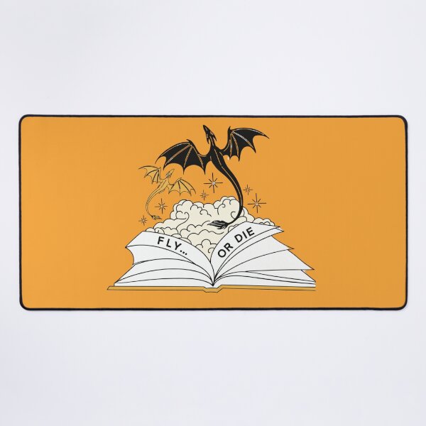 Item preview, Fly or Die Bookish Dragon Design | Fantasy Dragon Rider Quote | Fourth Wing Inspired Reader Art designed and sold by theliteraryedit.