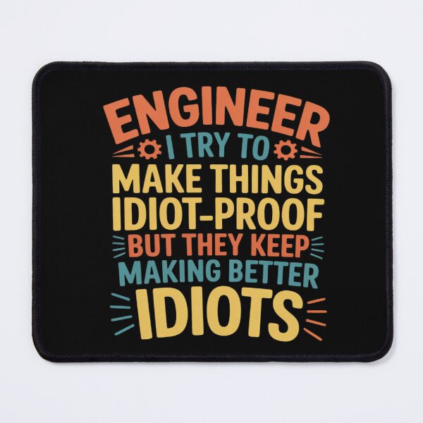 Item preview, Engineer - Idiot-Proof Engineering Typography designed and sold by ProudForFunny.