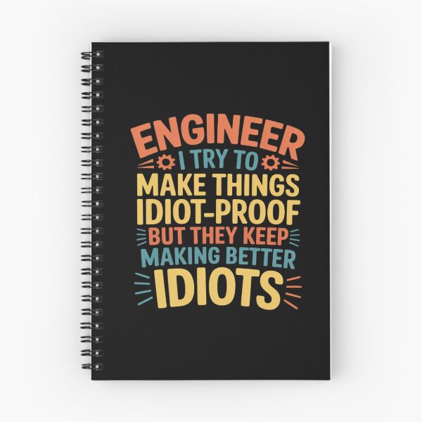 Item preview, Engineer - Idiot-Proof Engineering Typography designed and sold by ProudForFunny.