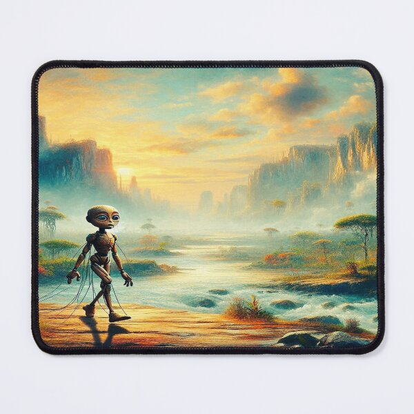 Item preview, The Last Explorer – Futuristic Robot in a Dream World designed and sold by Okmanoo.