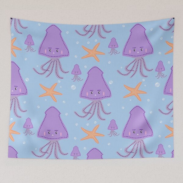 Item preview, Shy Squid and Starfish Dancing Under The Sea designed and sold by Chercheryellow.