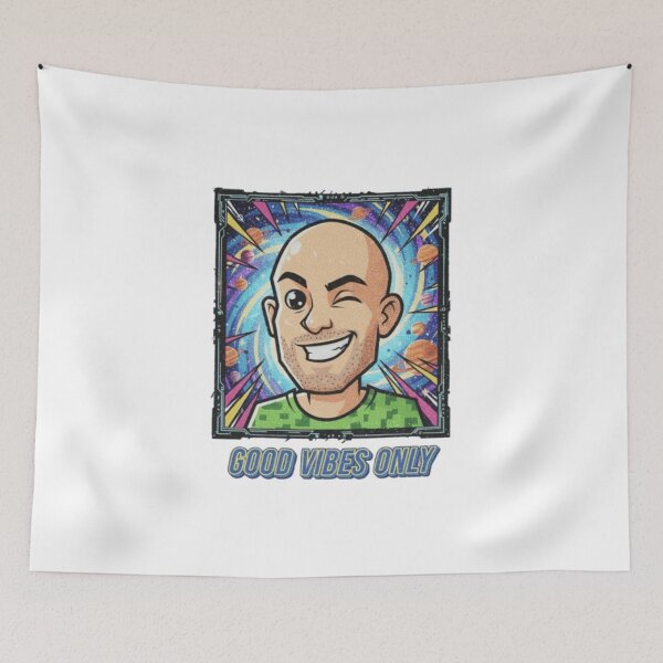 Item preview, Good Vibes Only – retro futuristic cosmic illustration designed and sold by JonathanP514.