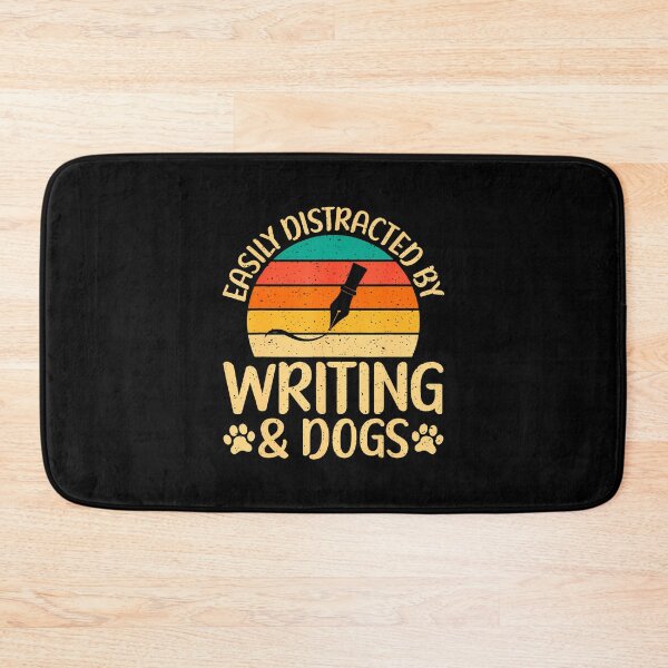 Item preview, Easily Distracted By Writing And Dogs Lover Writer designed and sold by mischwpwarso.