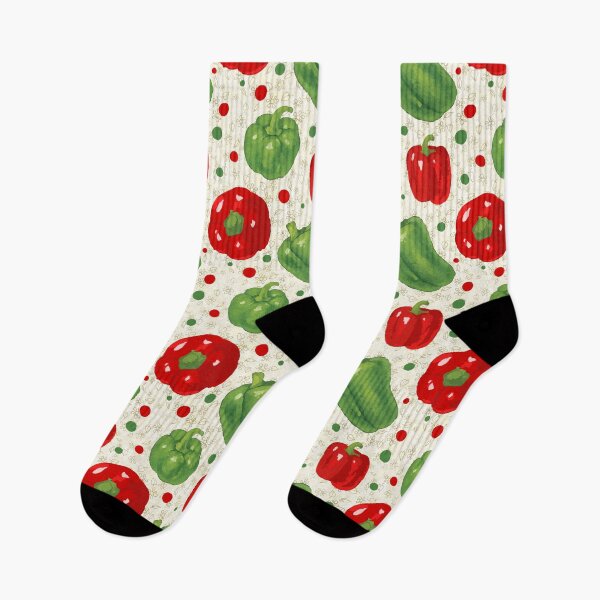 Item preview, Fun Red and Green Bell Peppers Dots Pattern designed and sold by TackyTime.