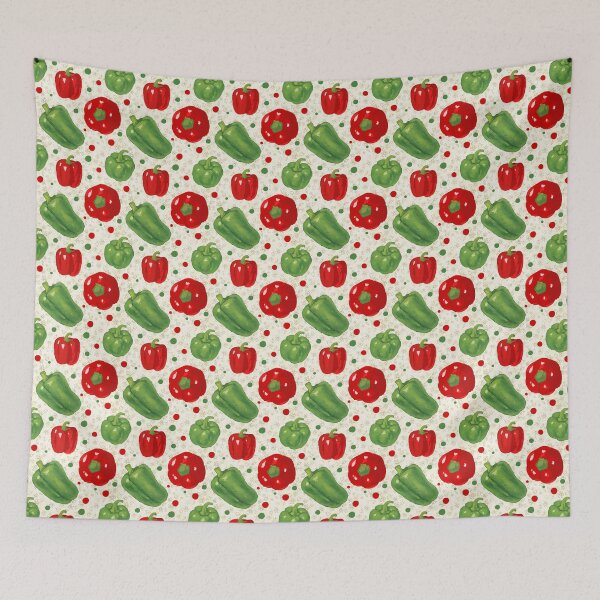 Item preview, Fun Red and Green Bell Peppers Dots Pattern designed and sold by TackyTime.