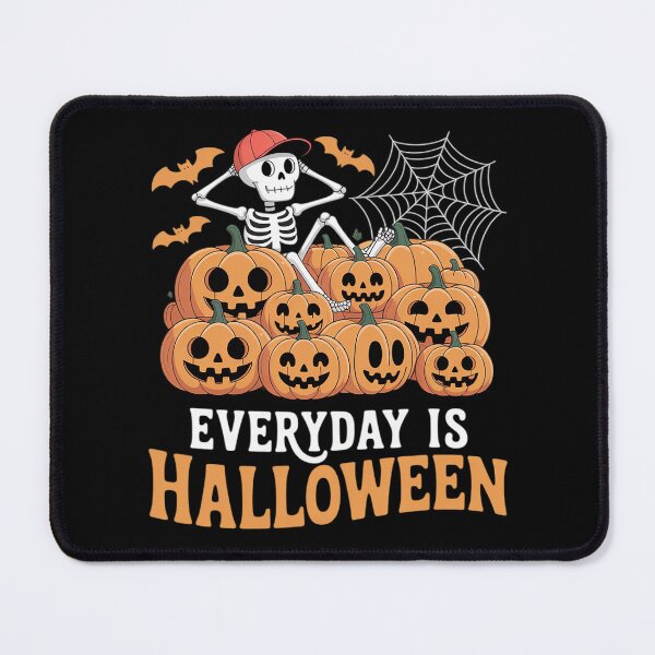 Item preview, Everyday Halloween Dog Groomer Skeleton On Carved Pumpkins designed and sold by ProudForFunny.