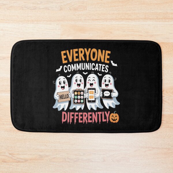 Item preview, Everyone Communicates Differently Ghosts Cute Halloween designed and sold by ProudForFunny.