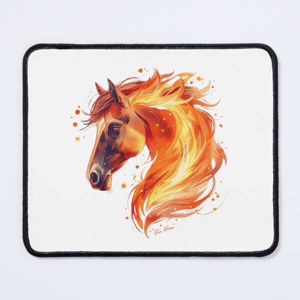 Item preview, Fire Horse 2026 Zodiac Watercolor Portrait designed and sold by EmpoweredEchoesSpirit.