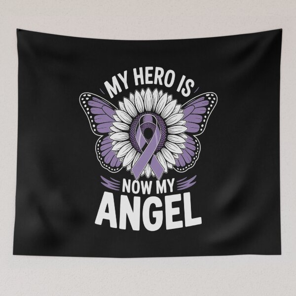 Item preview, My Hero is Now My Angel Pancreatic Cancer Awareness designed and sold by Moxizz.