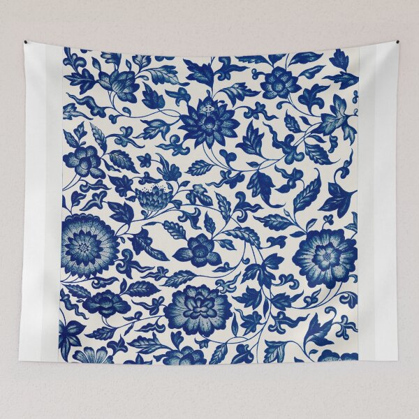 Item preview, Blue Chinese Ornament Pattern designed and sold by emmadezine.
