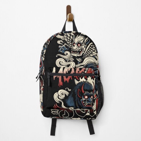 Item preview, Traditional Japanese Demon & Oni Yokai Folklore Streetwear Print designed and sold by GenZFashion000.