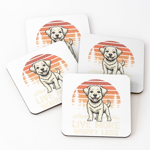 Item preview, Happy dog in a vintage sunset designed and sold by worldshopcolor.
