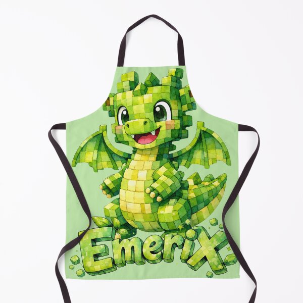 Item preview, Emerix: Square Dragon – Cute Green Geometric Fantasy Dragon designed and sold by inspired-works.