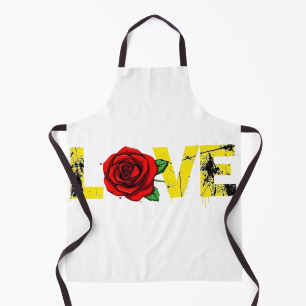 Item preview, Yellow "Love" lettering with a red rose designed and sold by worldshopcolor.