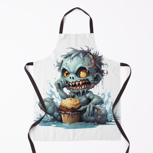 Item preview, Cute Zombie Eating Cupcake Halloween Art designed and sold by LunaPixelStudio.