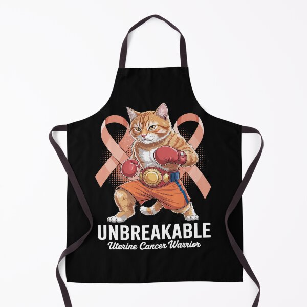 Item preview, Unbreakable Uterine Cancer Awareness Day Fighter Cat Boxing designed and sold by RonnasJackson.