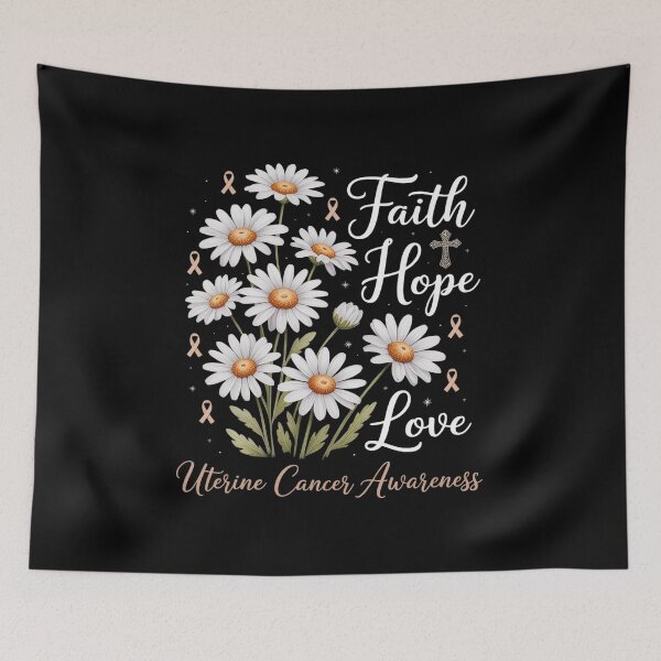Item preview, Uterine Cancer Awareness Faith Hope Love Awareness designed and sold by RonnasJackson.