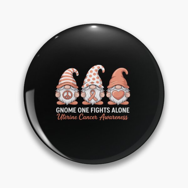 Item preview, Uterine Cancer Awareness Month Peach Ribbon Gnomies Support designed and sold by RonnasJackson.