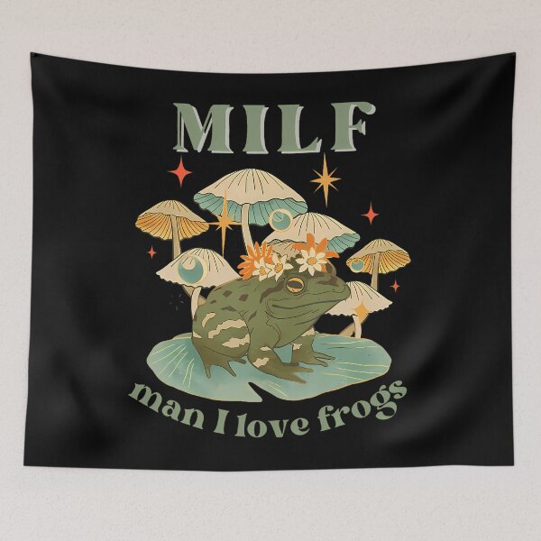 Item preview, MILF Man I Love Frogs Funny Frog Mushroom designed and sold by sapresalgan5.