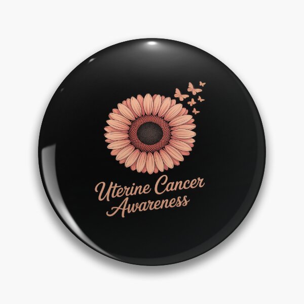 Item preview, Uterine Cancer Awareness Sunflower Peachy designed and sold by RonnasJackson.