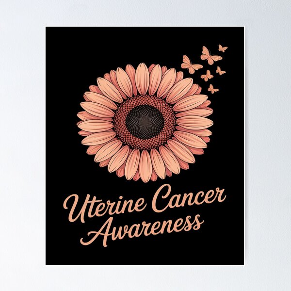 Item preview, Uterine Cancer Awareness Sunflower Peachy designed and sold by RonnasJackson.