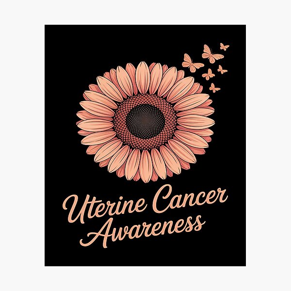 Item preview, Uterine Cancer Awareness Sunflower Peachy designed and sold by RonnasJackson.