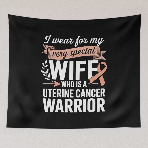 Item preview, Uterine Cancer Awareness TShirt Support Wife Walk Run Cure designed and sold by RonnasJackson.