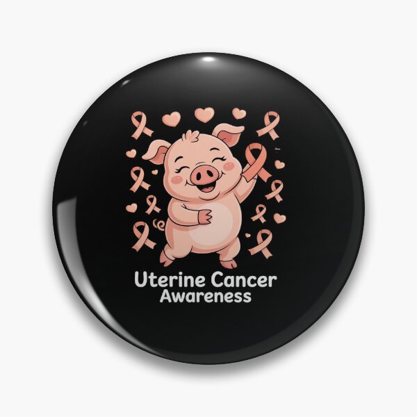 Item preview, Uterine Cancer Awareness Uterus Endometrial Pig designed and sold by RonnasJackson.