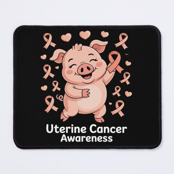 Item preview, Uterine Cancer Awareness Uterus Endometrial Pig designed and sold by RonnasJackson.