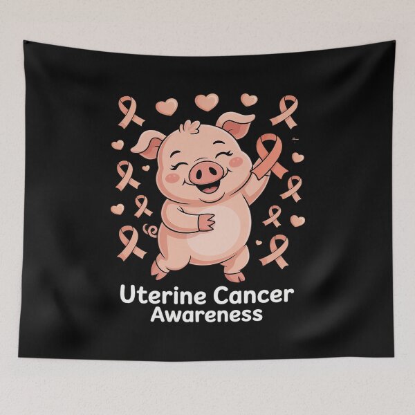 Item preview, Uterine Cancer Awareness Uterus Endometrial Pig designed and sold by RonnasJackson.