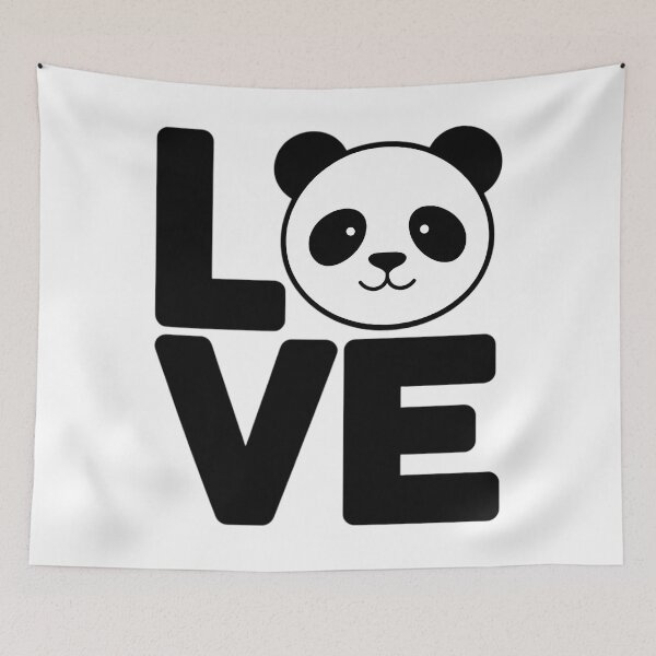 Item preview, LOVE Panda Cute Kawaii Minimalist designed and sold by EllenJast.