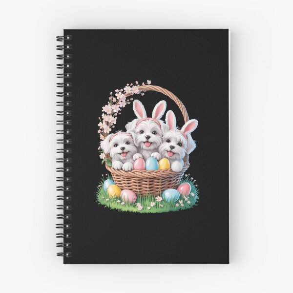 Item preview, Maltese Bunny Easter Basket Egg Easter Day designed and sold by EllenJast.