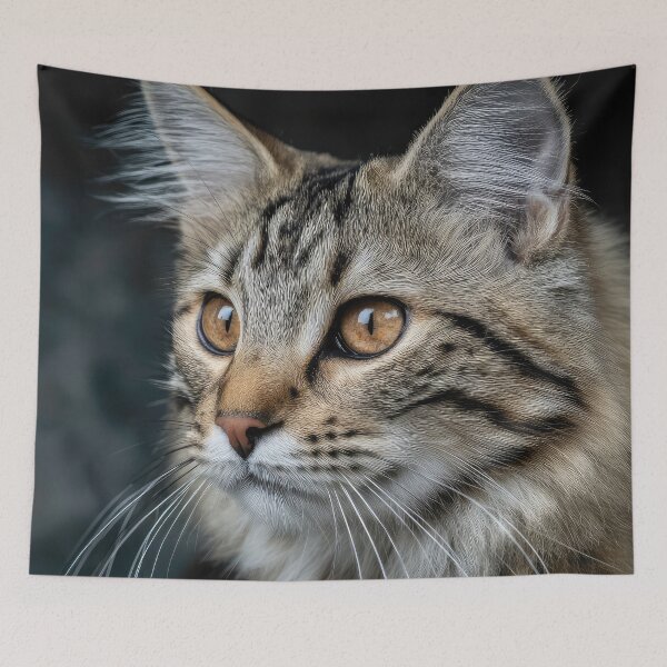 Item preview, American Bobtail Cat Portrait designed and sold by Elisabeth Lucas.