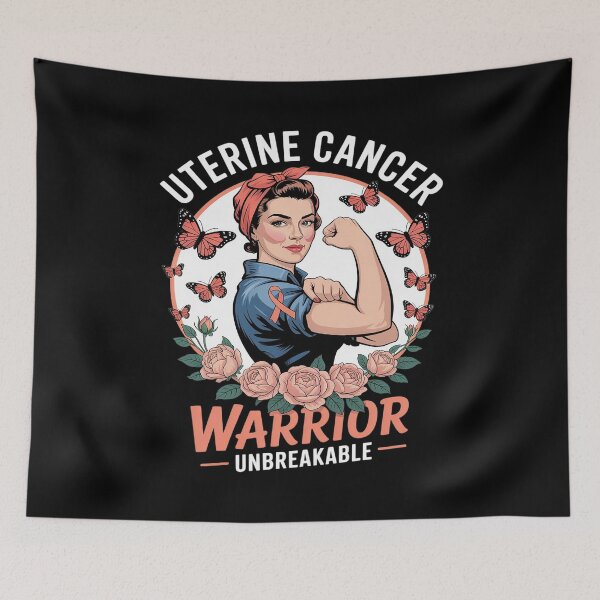 Item preview, Uterine Cancer Awareness Warrior Unbreakable Strong Woman designed and sold by RonnasJackson.