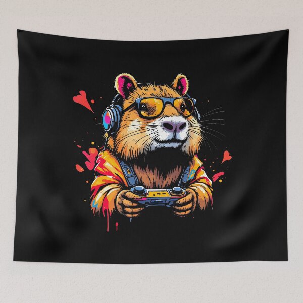 Item preview, Funny Capybara Gamepad Headphones Video Games Gamer designed and sold by odemsysyobst.