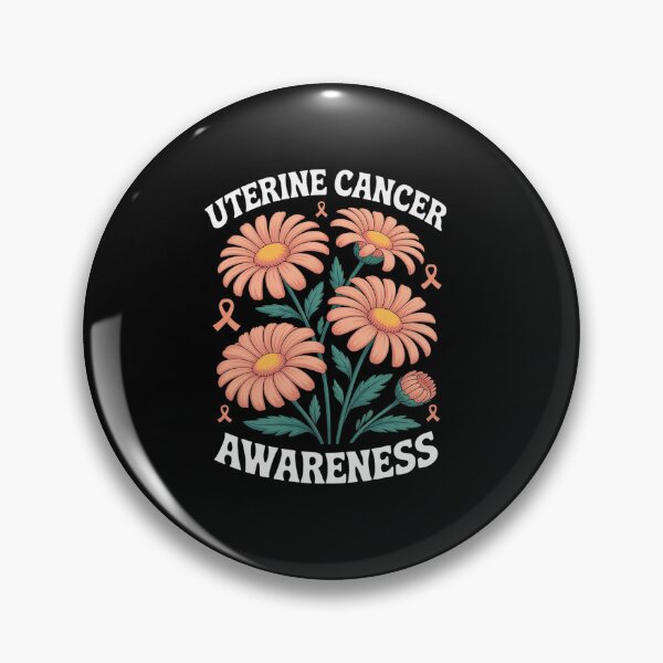Item preview, Uterine Cancer Peach Boho Flower Art Cancer Awareness designed and sold by RonnasJackson.