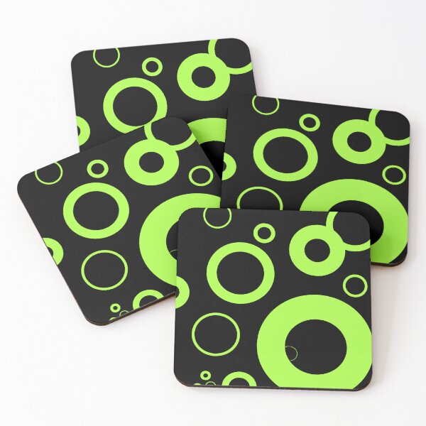 Item preview, Circle pattern | Green circles | Neon circle designed and sold by dfly-creations.
