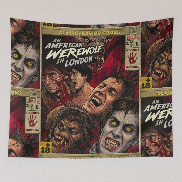 Item preview, An American Werewolf in London Vintage Comic Cover Art designed and sold by Back2Collage.