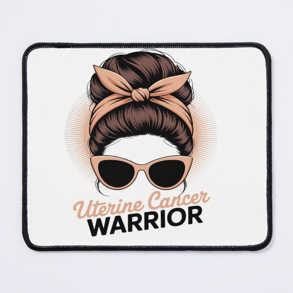 Item preview, Uterine Cancer Warrior Messy Endometrial Cancer Awareness designed and sold by RonnasJackson.
