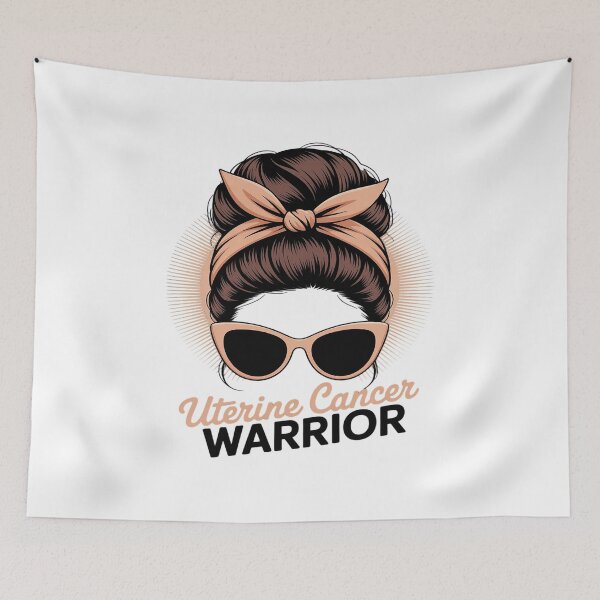Item preview, Uterine Cancer Warrior Messy Endometrial Cancer Awareness  designed and sold by RonnasJackson.